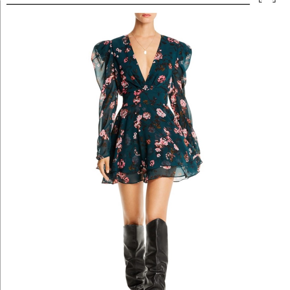 LINI Isabelle Pufs-Sleeve Floral Dress